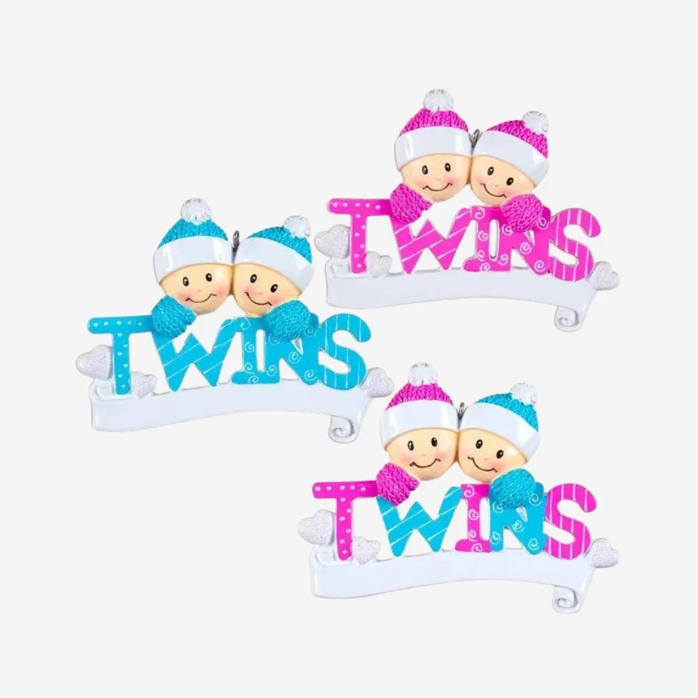 Twin children Christmas Decoration